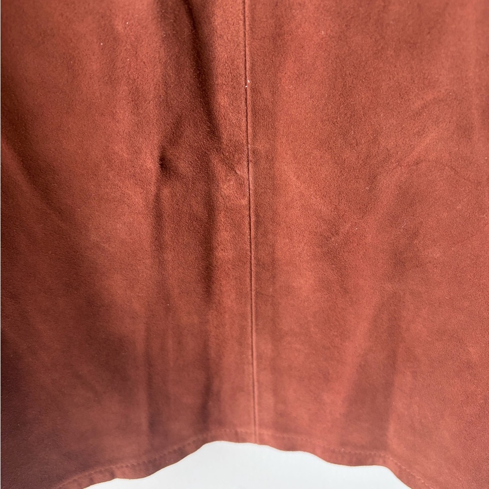 NWT! MADEWELL Suede Seamed Midi Skirt Size 4 - Picture 7 of 8